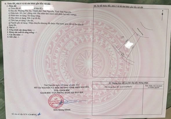 Đất nền Phú Xá Thái Nguyên 282m² giá 10 triệu/m² - Tiềm năng đầu tư vượt trội!