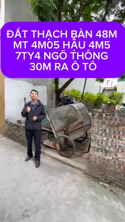 Đất thổ cư Thạch Bàn 48m² giá 7.4 tỷ - Ngõ thông, ô tô vào tận nơi!