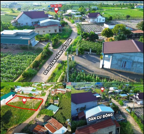 Đất nền lô góc 2 mặt tiền 290m² tại Tân An, Đức Trọng - Giá chỉ 1.25 tỷ!