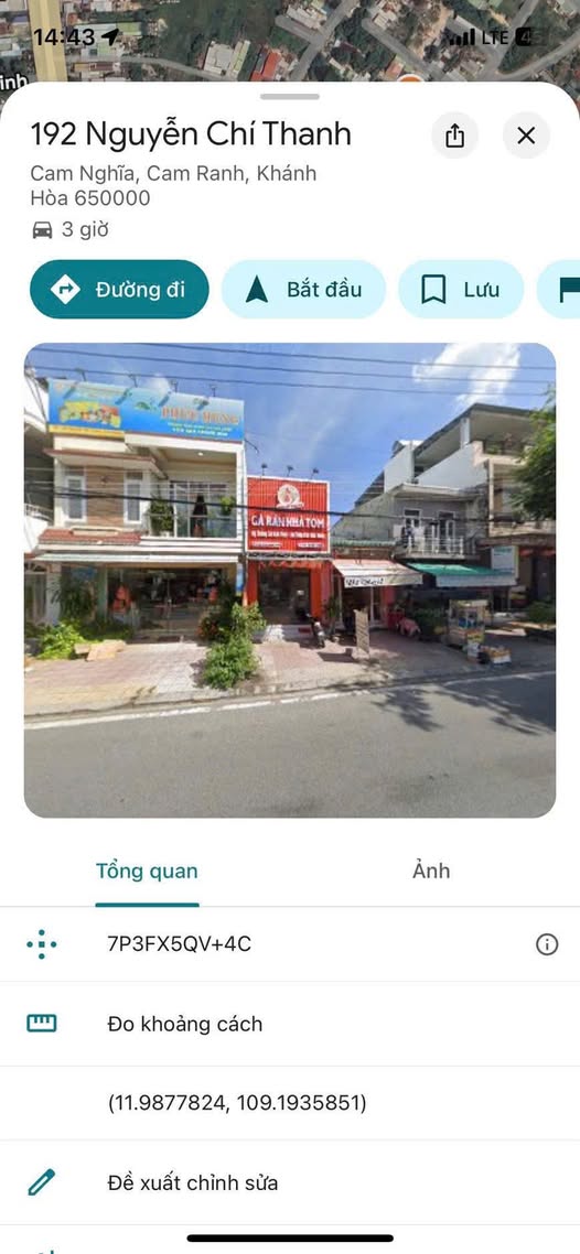 Đất thổ cư mặt đường Nguyễn Chí Thanh, Cam Ranh 39.7m² giá chỉ 2 tỷ - Đầu tư sinh lời ngay!