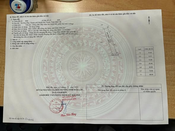 Đất nền Hòa Phú, Buôn Ma Thuột 728m² giá chỉ 1.55 tỷ - Cơ hội đầu tư hiếm có!