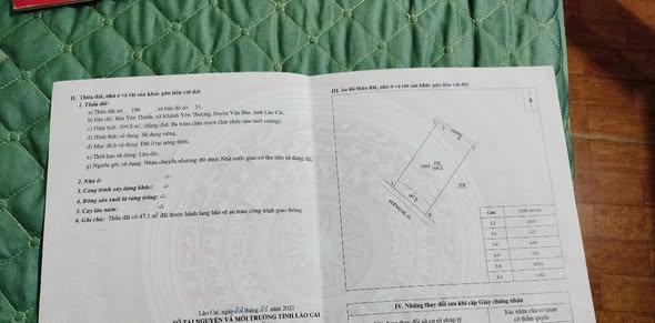 Đất thổ cư 400m² mặt đường tỉnh lộ Văn Bàn Lào Cai - Giá chỉ 1.5 tỷ!