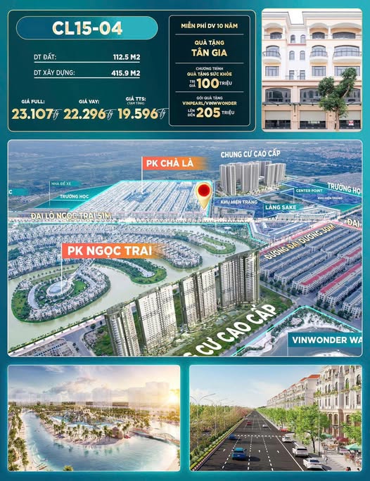 Townhouse khu Chà Là Hưng Yên 112.5m² giá 19.5 tỷ - Đầu tư kinh doanh đỉnh cao!