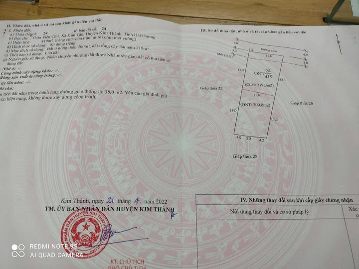 Đất nền Kim Tân 419m² giá chỉ 1 tỷ - Cơ hội đầu tư hiếm có!