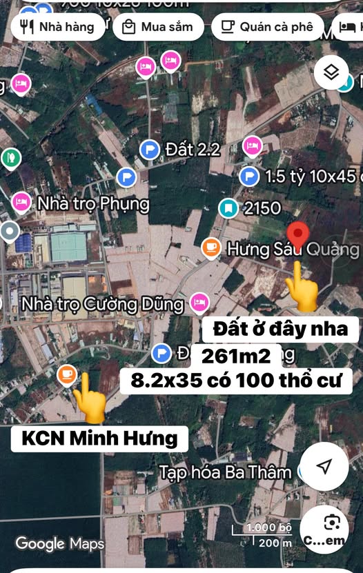 Đất nền Khu công nghiệp Minh Hưng, Chơn Thành 271m² - Giá thỏa thuận hấp dẫn!