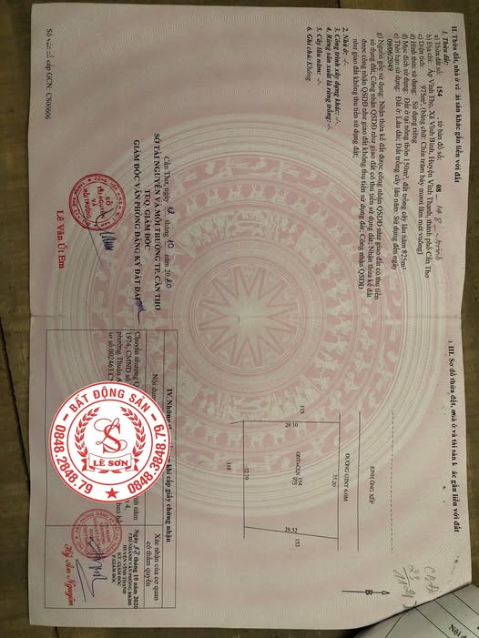 Đất nền 975m² xã Vĩnh Bình, huyện Vĩnh Thạnh - Giá chỉ 2 tỷ!