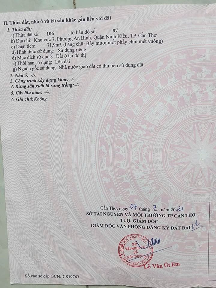 Đất thổ cư An Bình, Cần Thơ 72m² giá 1.2 tỷ - Đầu tư sinh lời ngay!