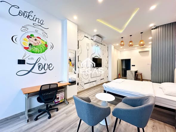 Căn hộ cho thuê Lộc Thọ Nha Trang 9 triệu - Phong cách hiện đại, đầy đủ nội thất