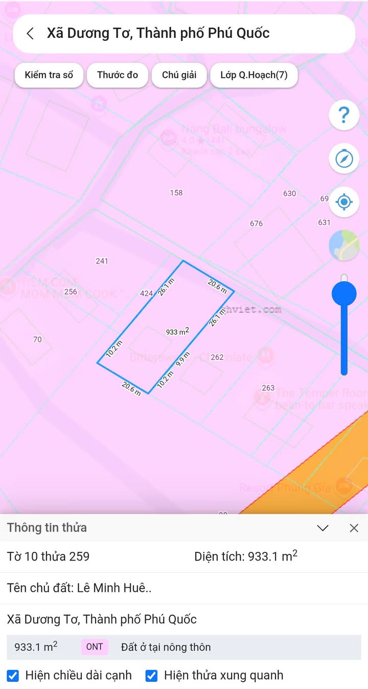 Đất nền 933m² Trần Hưng Đạo Phú Quốc - Sổ đỏ chính chủ, giá tốt!