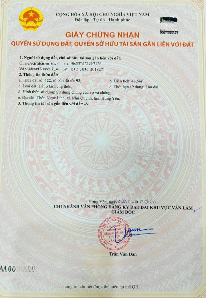 Đất lô góc 2 mặt tiền xã Như Quỳnh 48m² giá chỉ 2 tỷ - Đầu tư sinh lời!