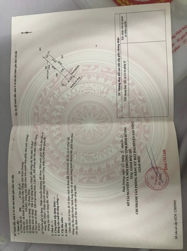 Đất thổ cư 150m² xã Minh Tân, Dầu Tiếng - Giá chỉ 4 triệu/m², đầu tư sinh lời!