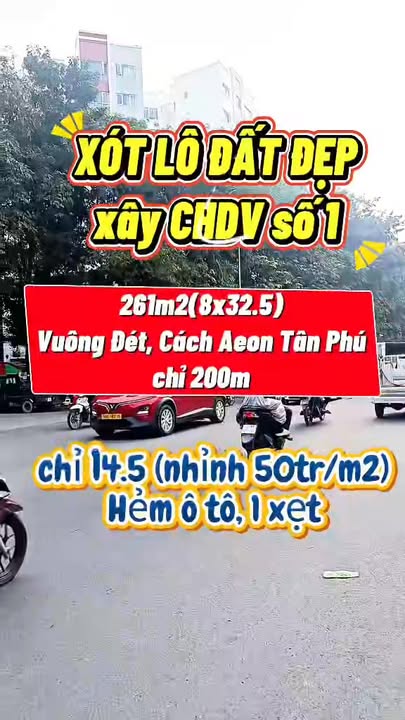 Đất nền Hương Lộ 3, Tân Phú, 261m² giá 14.5 tỷ - Đầu tư sinh lời ngay!