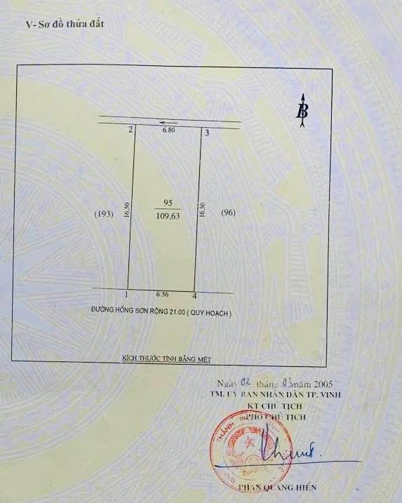 Đất mặt đường Hồng Sơn Vinh 110m² - Kinh doanh sầm uất, giá chỉ 11 tỷ!