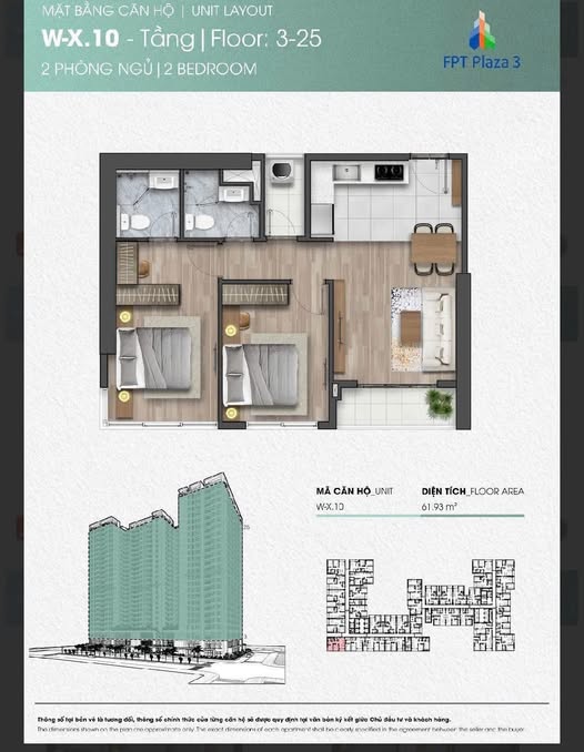 Căn hộ FPT Plaza 3 Đà Nẵng 62m² giá thỏa thuận - Căn góc thoáng mát!