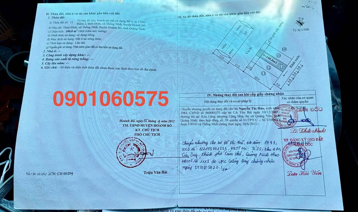 Đất TĐC Thôn Đình - Thống Nhất 100m² giá 1 tỷ - Cơ hội đầu tư hiếm có!