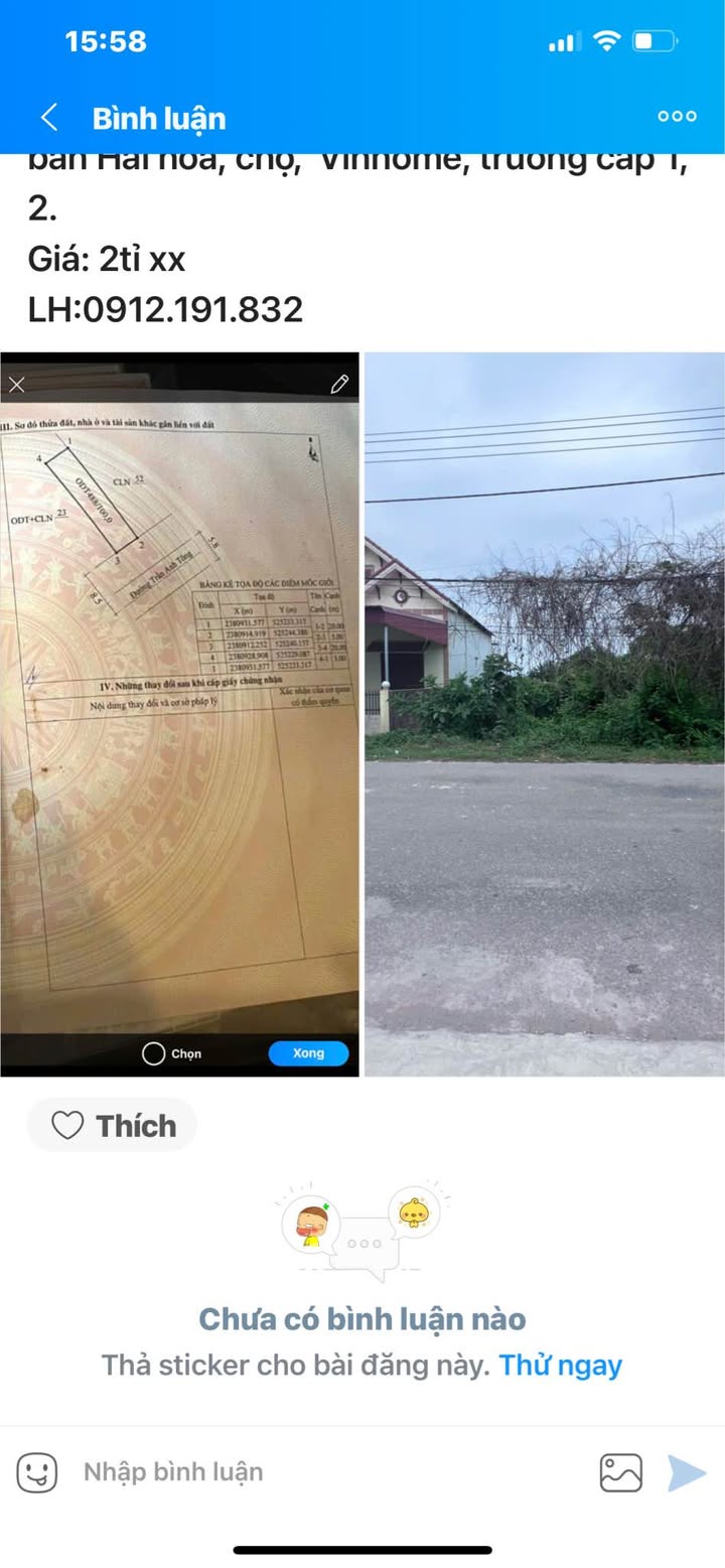 Đất nền mặt tiền đường Trần Anh Tông, Hải Hòa 100m² giá 2 tỷ - Vị trí đắc địa!