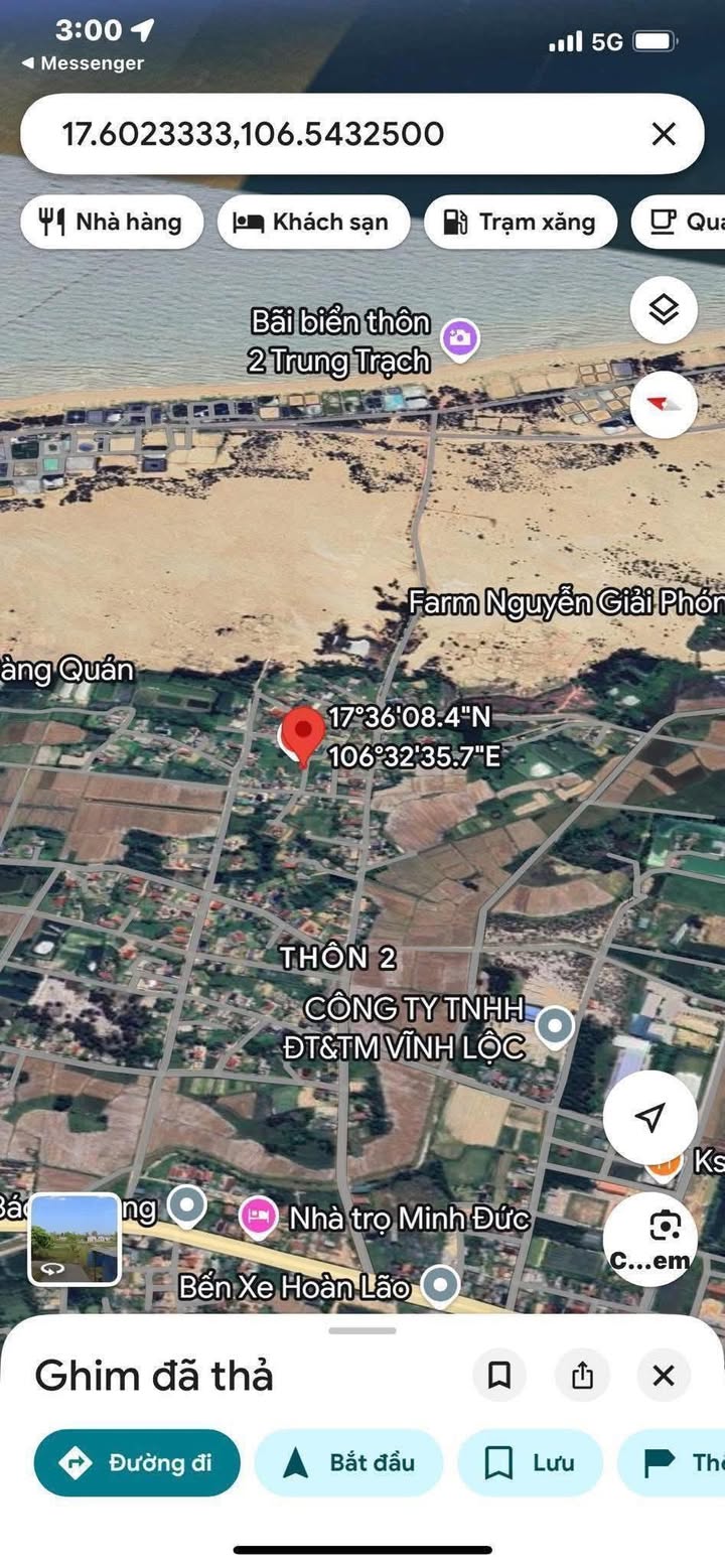 Đất thổ cư Trung Trạch 200m² giá 300 triệu - Vị trí gần biển lý tưởng!