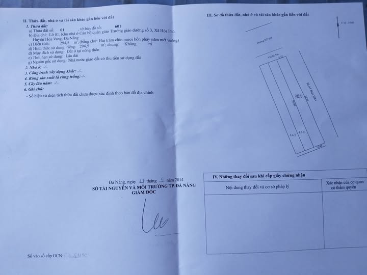 Đất nền Hòa Phú, Hòa Vang 295m² - Giá thỏa thuận hấp dẫn!