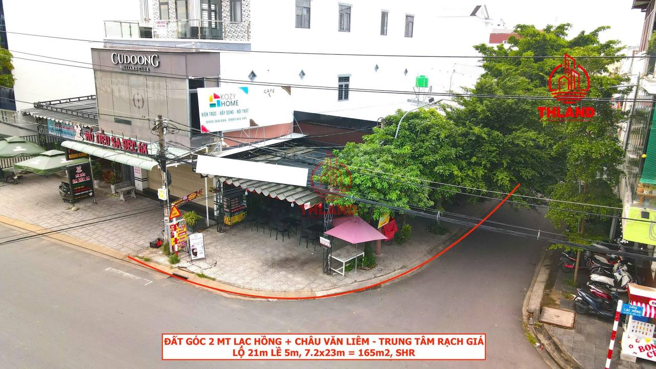 Đất góc 2 mặt tiền Lạc Hồng, Rạch Giá 164.8m² chỉ 9 tỷ - Đầu tư sinh lời ngay!