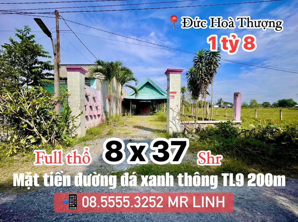 Lô đất chính chủ tại Đức Hòa Thượng 296m² giá 1.8 tỷ - Bán gấp để xoay vốn!