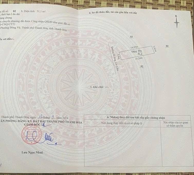 Đất chính chủ phường Đông Vệ 51m² giá 1 tỷ - Đường ô tô vào tận nơi!