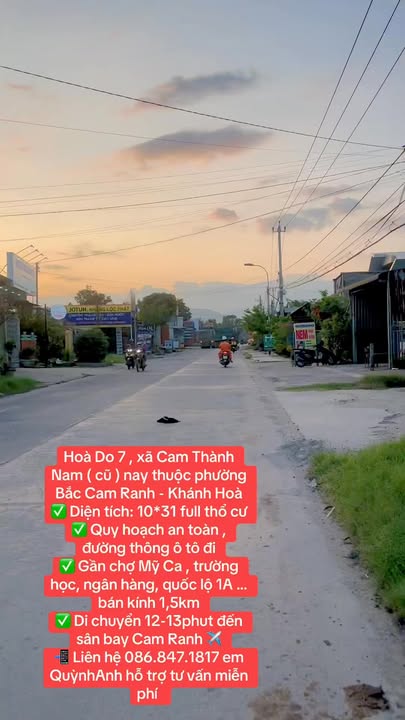 Đất nền Bắc Cam Ranh 310m² giá 300 triệu - Quy hoạch an toàn, đường thông ô tô