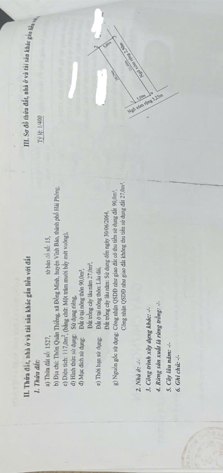 Đất thổ cư lô góc 117m² tại Đồng Minh, Vĩnh Bảo - Giá chỉ 800 triệu