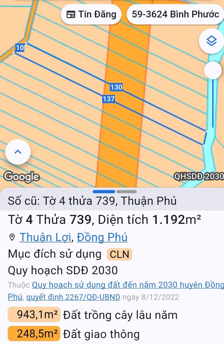 Đất nền Thuận Phú Đồng Phú 1300m² giá chỉ 100 triệu - Cơ hội đầu tư hấp dẫn!