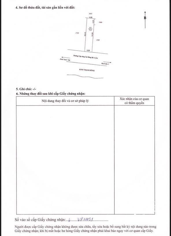 Đất nền mặt tiền đường Cặp Sông Cái Răng Bé, Cái Răng 72m² - Giá 1.099 tỷ, hướng Nam