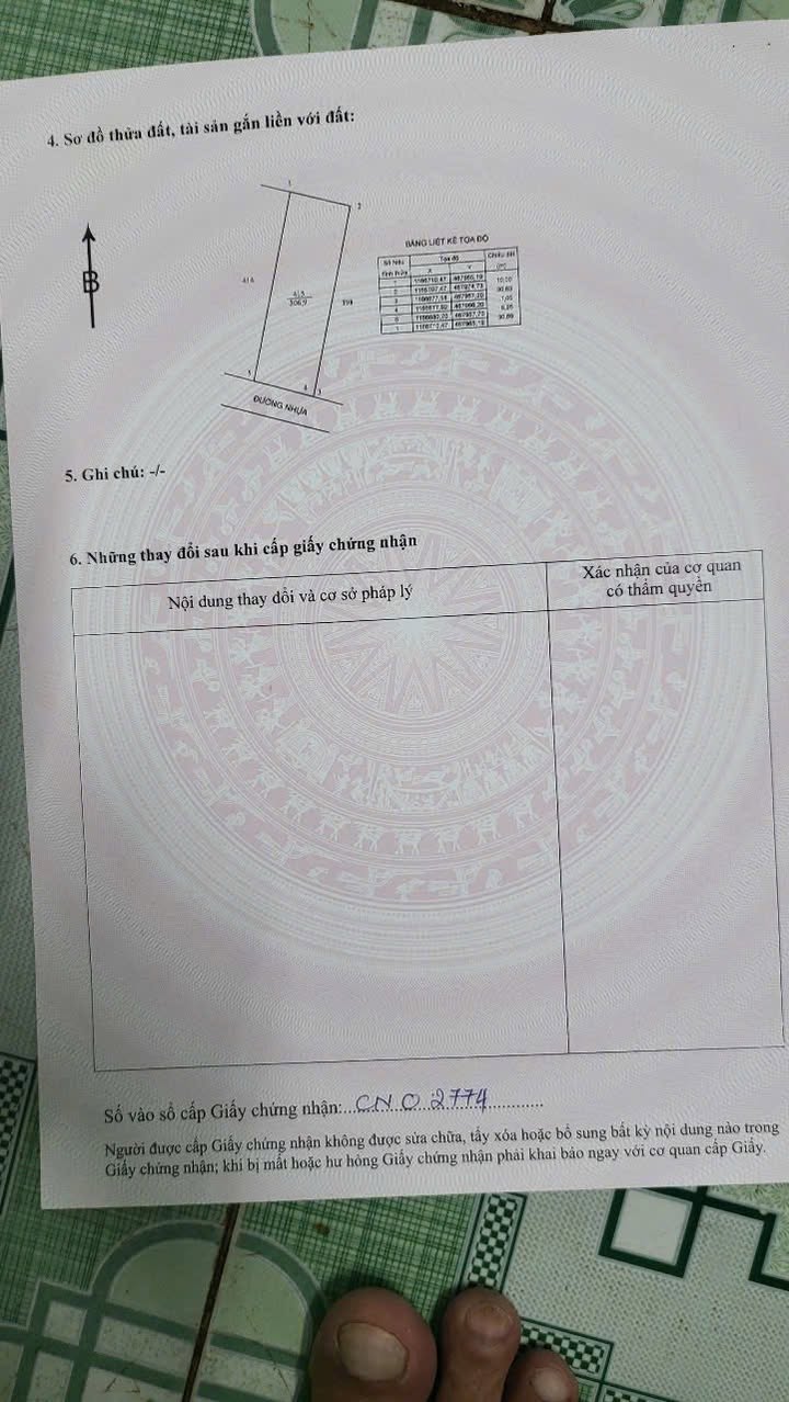 Đất thổ cư Bông Trang - 300m² giá 1.55 tỷ - Mặt tiền đường nhựa trung tâm