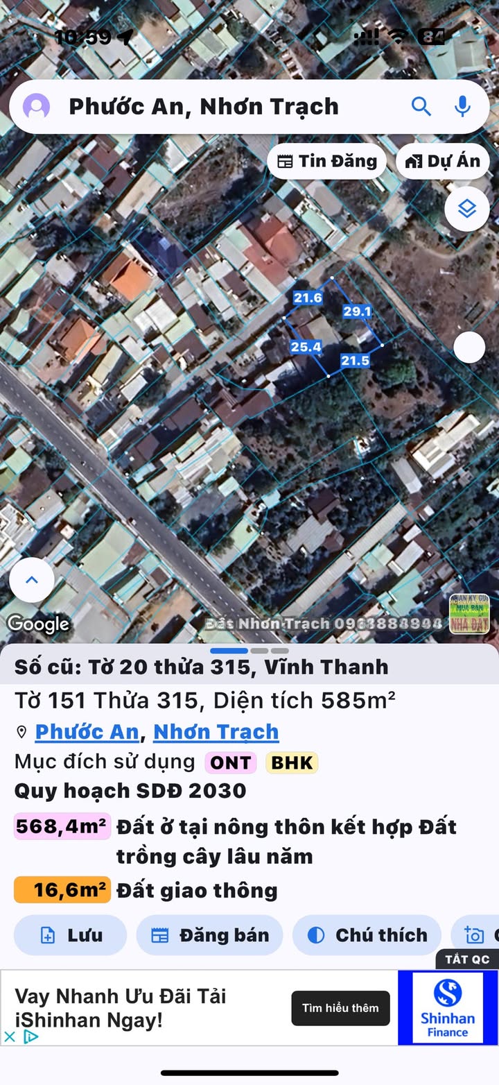 Đất nền Vĩnh Thanh Nhơn Trạch 585m² giá 7.02 tỷ - Phân lô đẹp, đầu tư sinh lời!