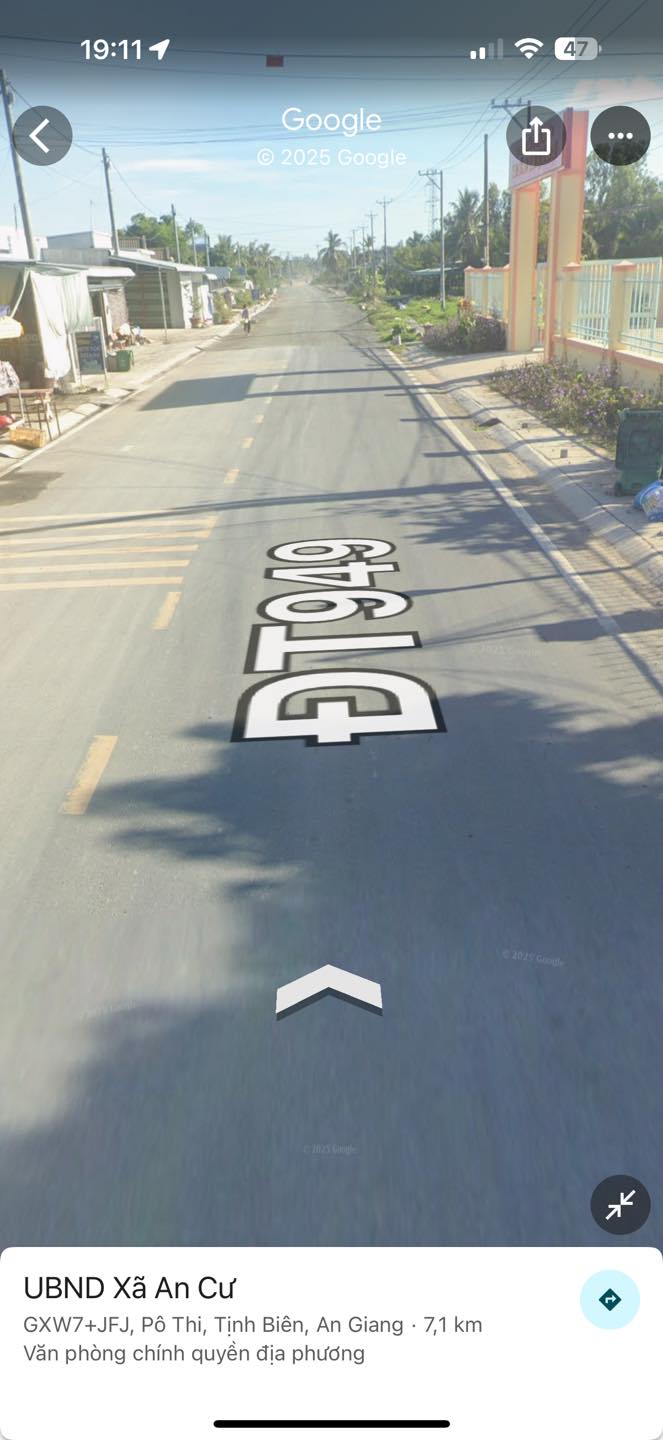 Đất nền mặt tiền Tỉnh Lộ 949, xã An Cư, Tịnh Biên 180m² giá 800 triệu - Đầu tư sinh lời hấp dẫn!