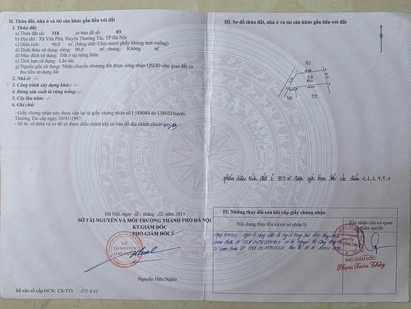 Đất chính chủ Văn Phú, Thường Tín, Hà Nội 90m² giá 6 tỷ - Đầu tư sinh lời ổn định!