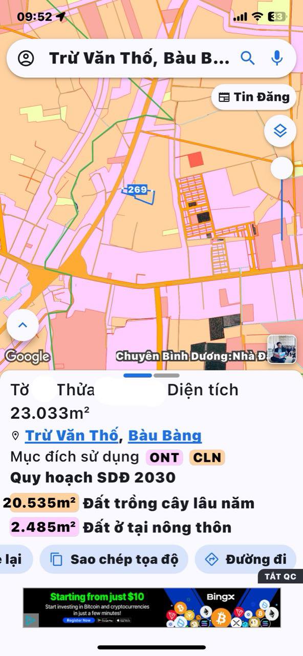 Đất nền Trừ Văn Thố, Bàu Bàng, 23.000m² - Giá thỏa thuận hợp lý!