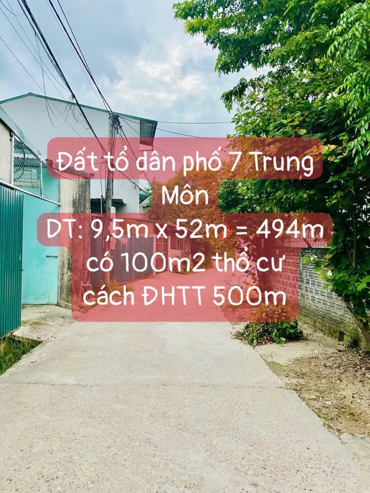 Đất Khu Dân Cư 7 Trung Môn 247m² giá 800 triệu - Đất đẹp, ô tô vào tận nơi!