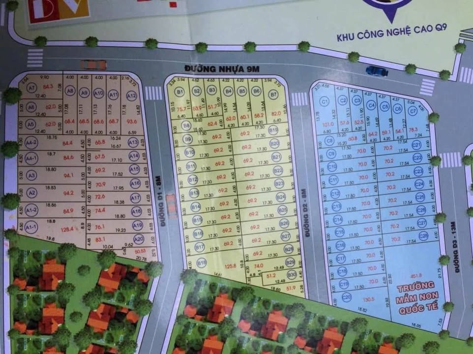 Lô đất B17 dự án Đại Việt Thủ Đức 69.2m² giá 3.9 tỷ - Giảm ngay 300 triệu!