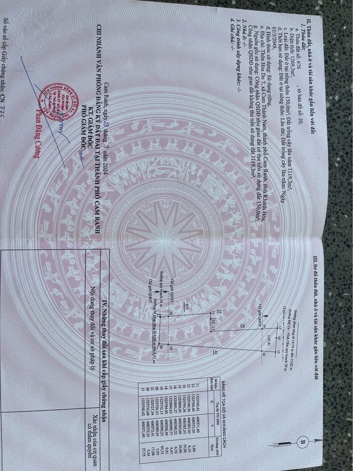 Đất Mặt Tiền Nguyễn Công Trứ, Cam Ranh 1269m² giá 8 tỷ - Tiềm năng mở nhà hàng tiệc cưới!