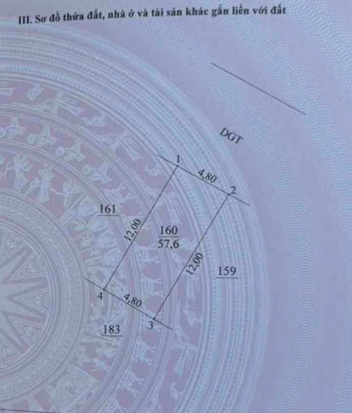 Đất dịch vụ Tân Tây Đô Đan Phượng 57.6m² - Mặt tiền đẹp, giá đầu tư!