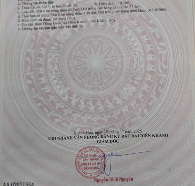 Lô đất Diên Toàn 120,3m² giá 1.79 tỷ - Cơ hội đầu tư tuyệt vời!