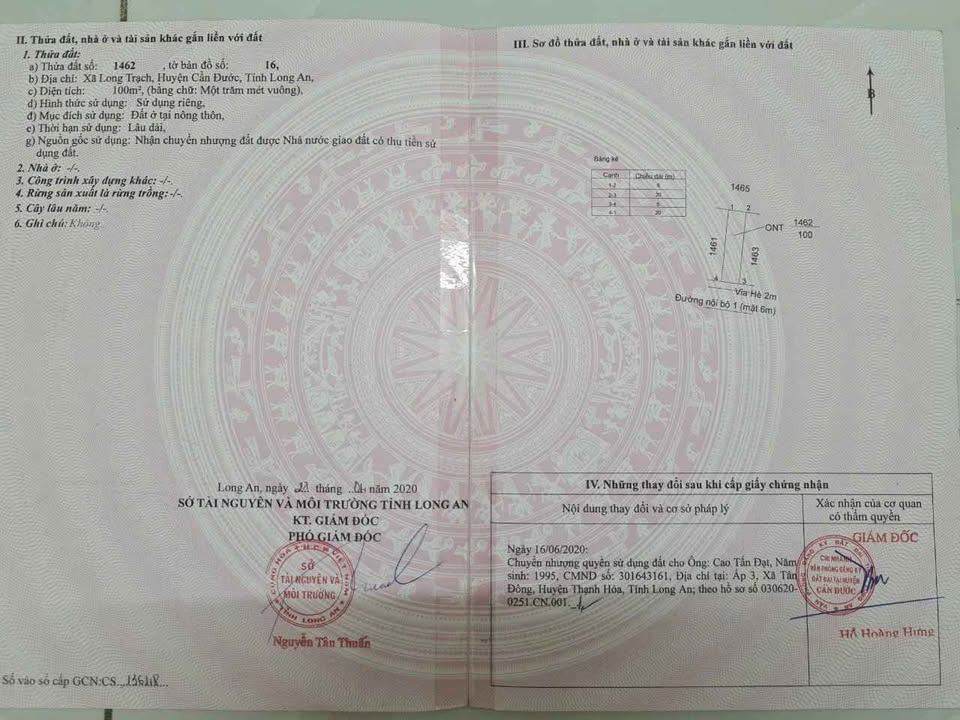 Đất nền 100m² Long Trạch, Cần Đước - Bán gấp chính chủ!