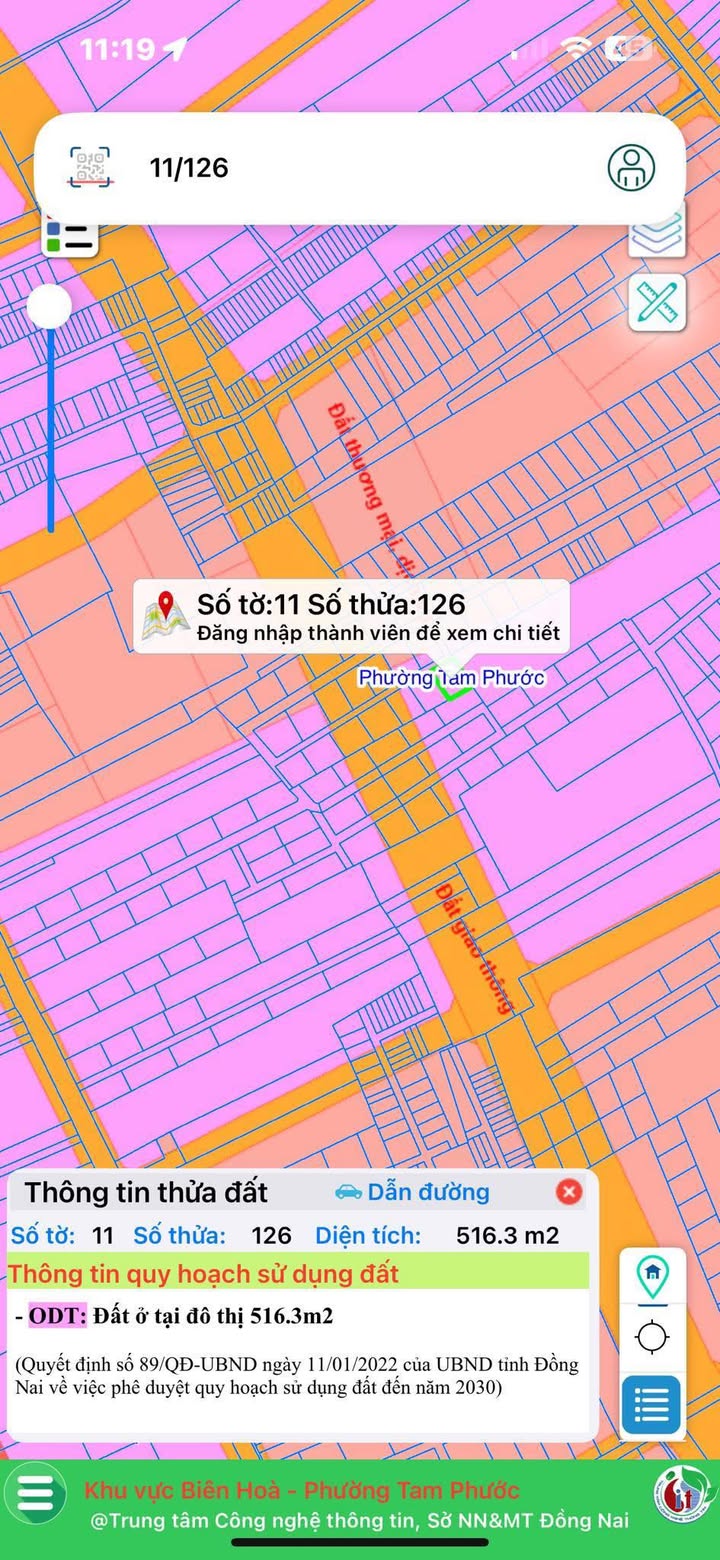 Đất nền 500m² tại Tam Phước, Biên Hòa - Đường nhựa thông thoáng, thỏa thuận giá!