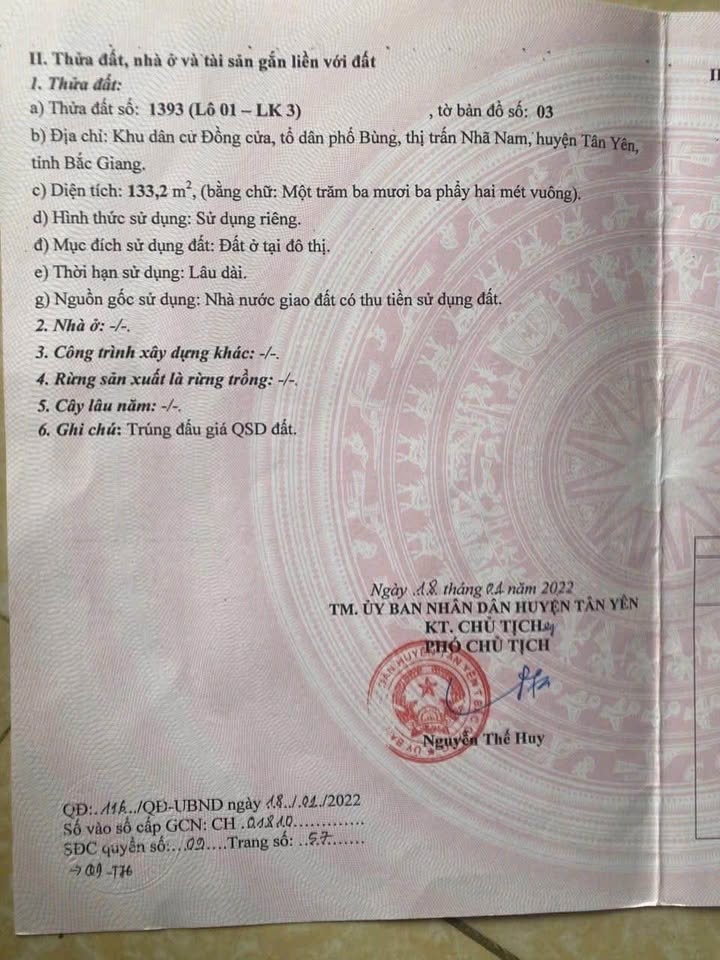 Đất nền Khu dân cư Đồng Cửa, Bắc Ninh 133m² - Lô góc 2 mặt tiền tuyệt đẹp!