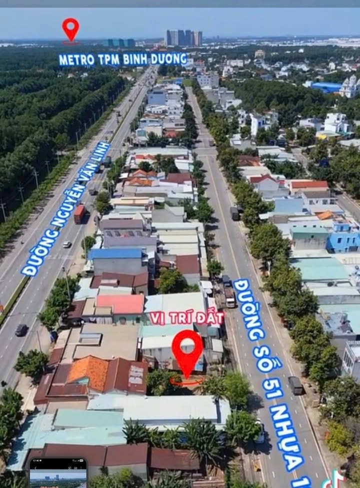 Đất nền Đường 51, Phú Tân, Thủ Dầu Một 94.35m² giá 3 tỷ - Vị trí đẹp, kinh doanh thuận lợi!