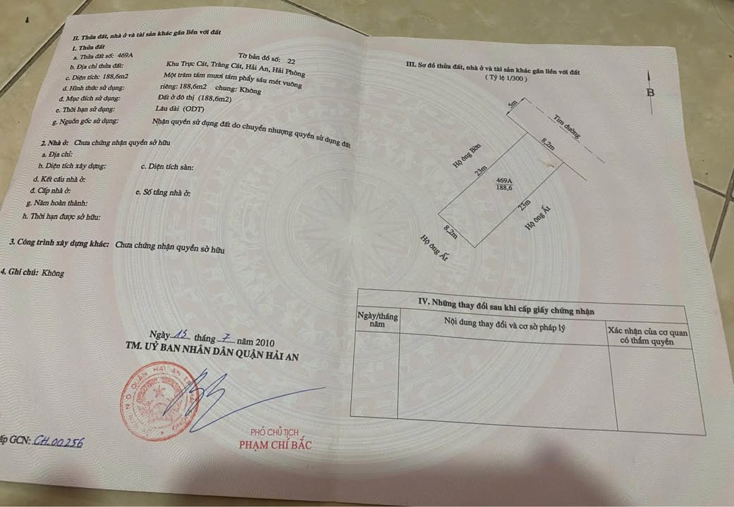 Đất mặt đường Cát Vũ, Tràng Cát, 188,6m² giá 40 triệu - Cơ hội đầu tư sinh lời!