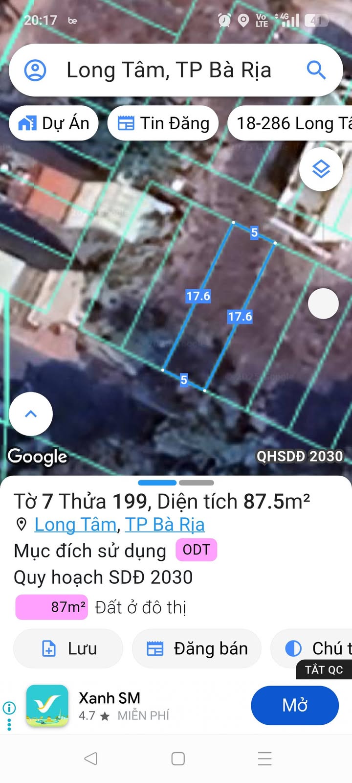Đất nền Bà Rịa - Long Tâm 87m² giá 1.92 tỷ - Cơ hội đầu tư hấp dẫn!