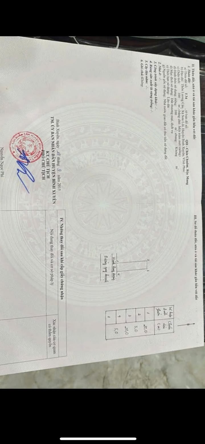 Đất nền liền kề Sơn Lôi Bình Xuyên 200m² giá 3 tỷ - Cơ hội đầu tư hấp dẫn!