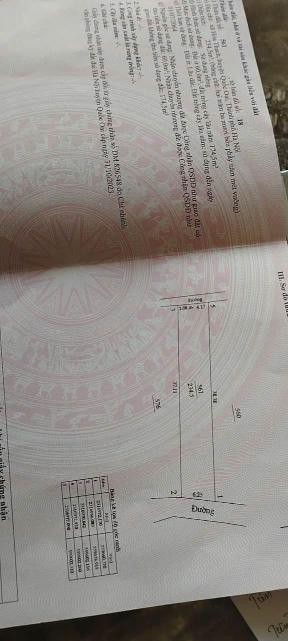 Đất nền Hòa Thạch, Quốc Oai 230m² giá chỉ 1x triệu/m² - Cơ hội đầu tư hấp dẫn!