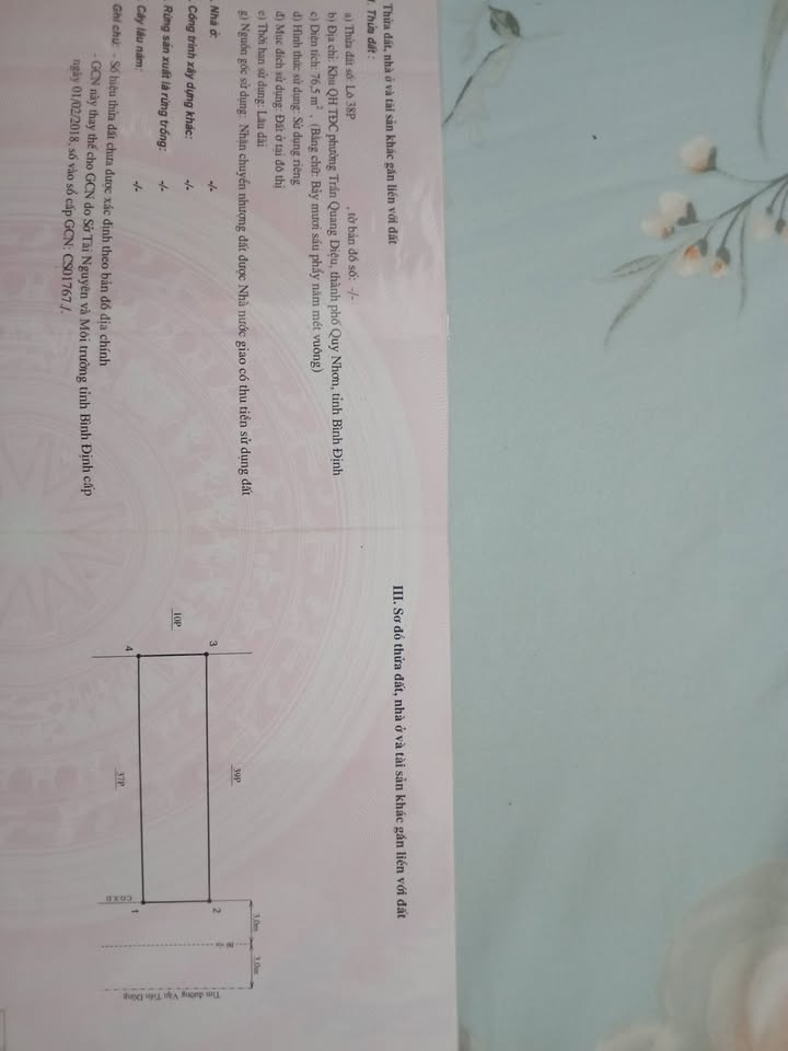 Bán đất mặt tiền Văn Tiến Dũng, Quy Nhơn 76.5m² giá 1.7 tỷ - Đầu tư sinh lời ngay!