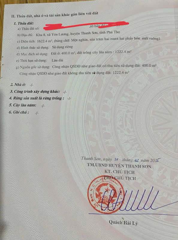 Đất nền Yên Lương, Thanh Sơn 1622m² giá chỉ 1 tỷ - Lô góc 2 mặt tiền thoáng sáng!