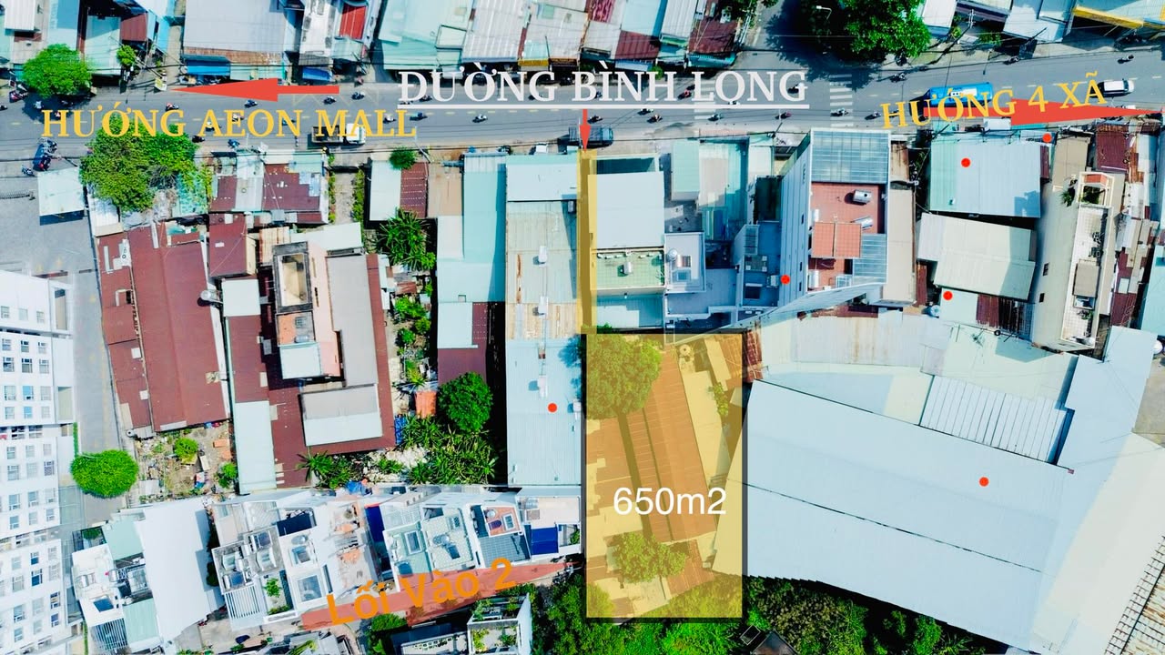 Đất mặt tiền Bình Long, Bình Tân 650m² giá 33 tỷ - Tiềm năng đầu tư lớn!